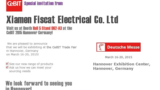 Fiscat će izložiti na trgovinskom sajmu CeBIT u Hannoveru, Njemačkoj 16. i 20. ožujka 2015.
